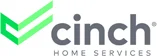 Logo of cinch home improvement services featuring a green checkmark and the word "cinch" in grey letters, with "home improvement services" in smaller text.